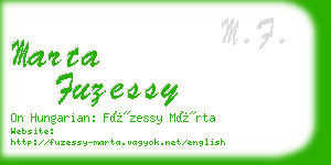 marta fuzessy business card